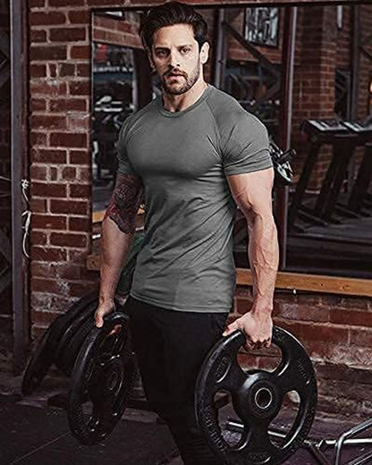 Men'S 3 Pack Workout T Shirts Short Sleeve Athletic Gym T Shirt