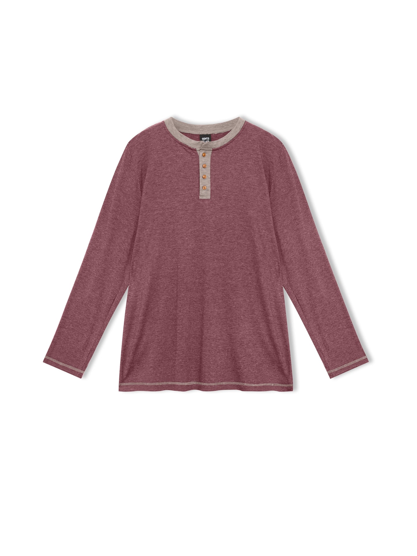 Crew Neck Henley Men Shirts Long Sleeve Shirts for Men Casual Color Block Tops